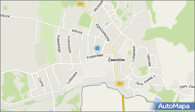 Zawidów, Kopernika Mikołaja, mapa Zawidów