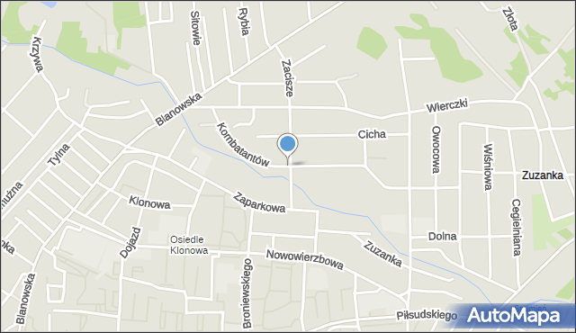 Zawiercie, Kombatantów, mapa Zawiercie