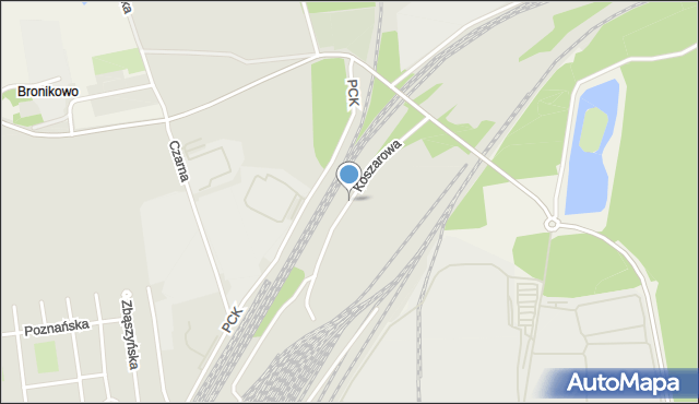 Zbąszynek, Koszarowa, mapa Zbąszynek