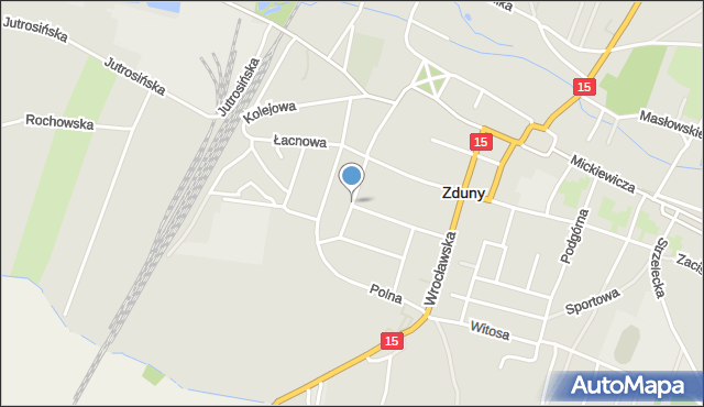Zduny powiat krotoszyński, Konstytucji 3 Maja, mapa Zduny powiat krotoszyński