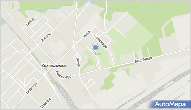 Zdzieszowice, Kościuszki Tadeusza, gen., mapa Zdzieszowice