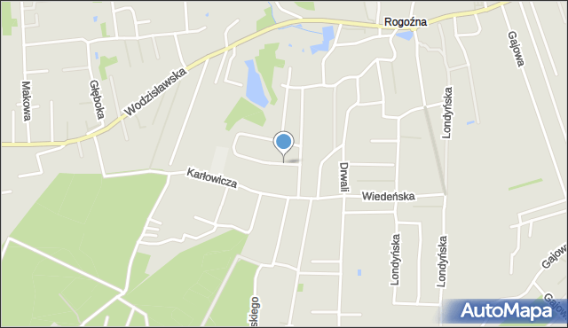 Żory, Kolberga Oskara, mapa Żor