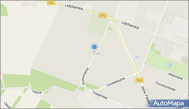 Żuromin, Komunalna, mapa Żuromin