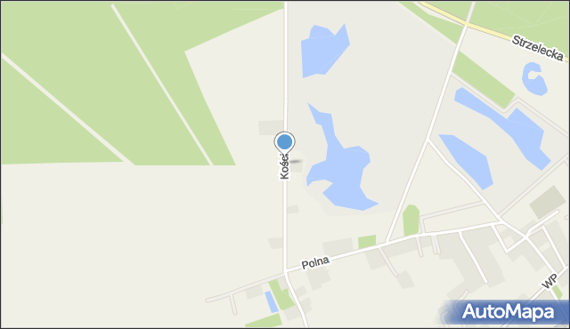 Zwierzyn powiat strzelecko-drezdenecki, Kościelna, mapa Zwierzyn powiat strzelecko-drezdenecki