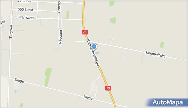 Zwoleń, Kochanowskiego Jana, mapa Zwoleń