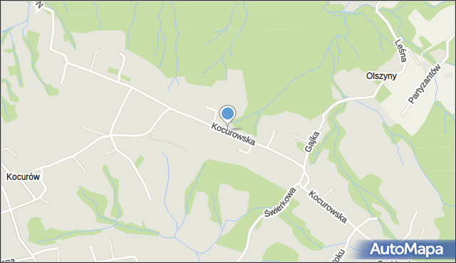 Żywiec, Kocurowska, mapa Żywiec