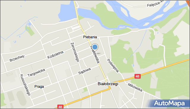 Białobrzegi, Krakowska, mapa Białobrzegi