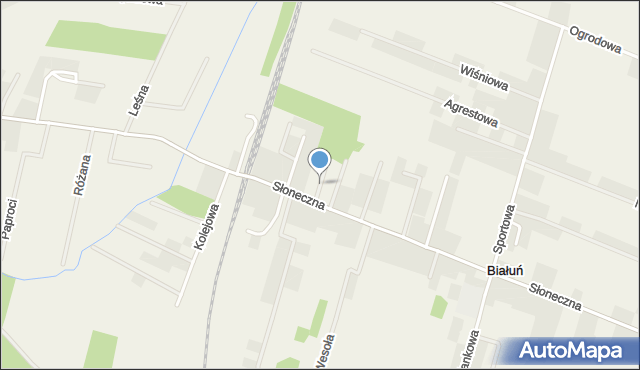 Białuń gmina Goleniów, Krótka, mapa Białuń gmina Goleniów