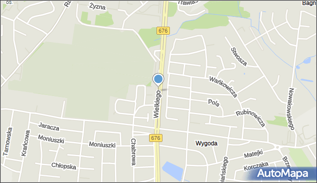 Białystok, Króla Kazimierza Wielkiego, mapa Białegostoku