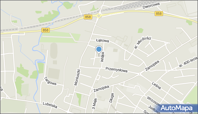 Biłgoraj, Krótka, mapa Biłgoraj