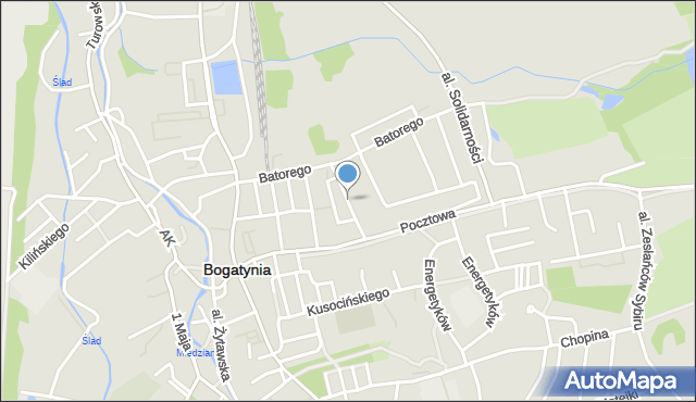 Bogatynia, Króla Kazimierza Wielkiego, mapa Bogatynia