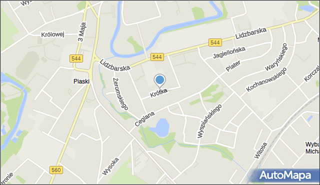 Brodnica, Krótka, mapa Brodnica