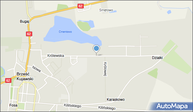 Brześć Kujawski, Królewska, mapa Brześć Kujawski