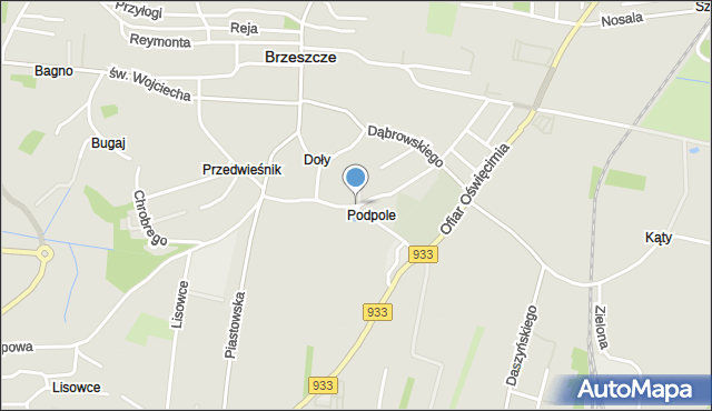 Brzeszcze, Króla Jana III Sobieskiego, mapa Brzeszcze