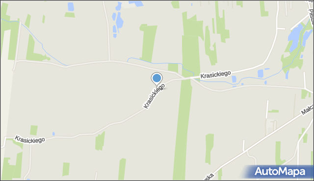 Brzeziny, Krasickiego Ignacego, bp., mapa Brzeziny