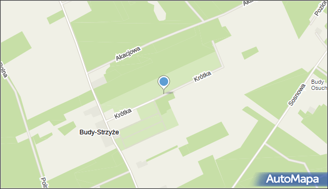 Budy-Strzyże, Krótka, mapa Budy-Strzyże
