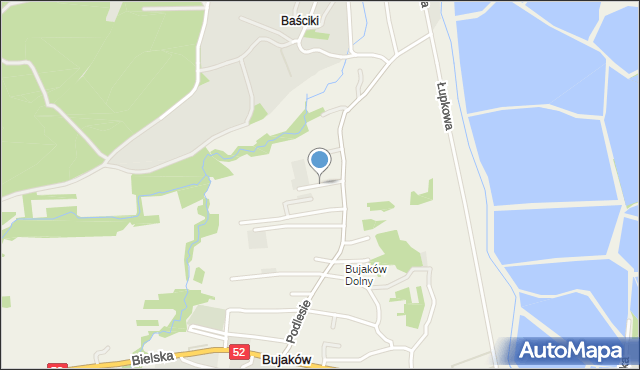 Bujaków, Krótka, mapa Bujaków