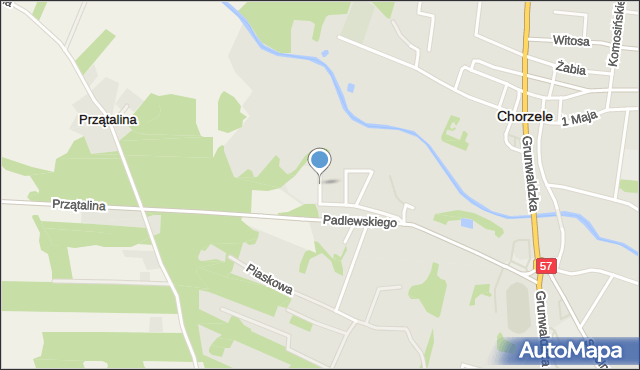 Chorzele powiat przasnyski, Króla Władysława Łokietka, mapa Chorzele powiat przasnyski