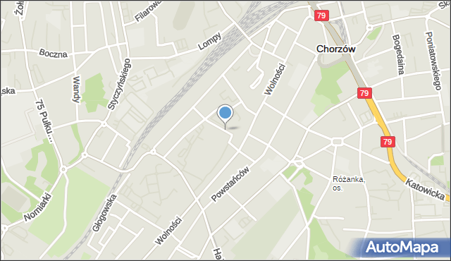 Chorzów, Króla Bolesława Chrobrego, mapa Chorzów