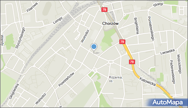 Chorzów, Króla Jana III Sobieskiego, mapa Chorzów