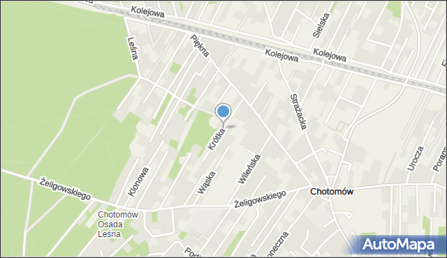 Chotomów, Krótka, mapa Chotomów
