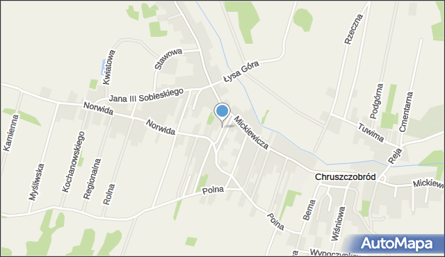 Chruszczobród, Krótka, mapa Chruszczobród