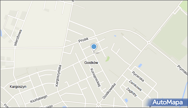 Ciechanów, Krasińskiego Zygmunta, mapa Ciechanów