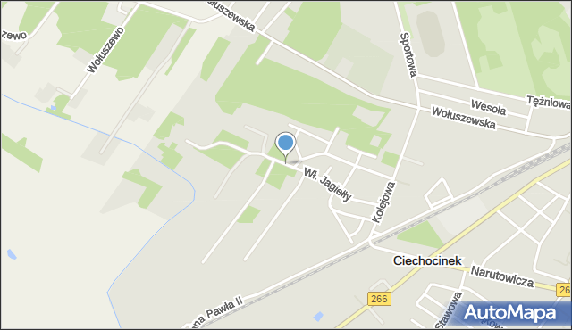 Ciechocinek, Króla Władysława Jagiełły, mapa Ciechocinek