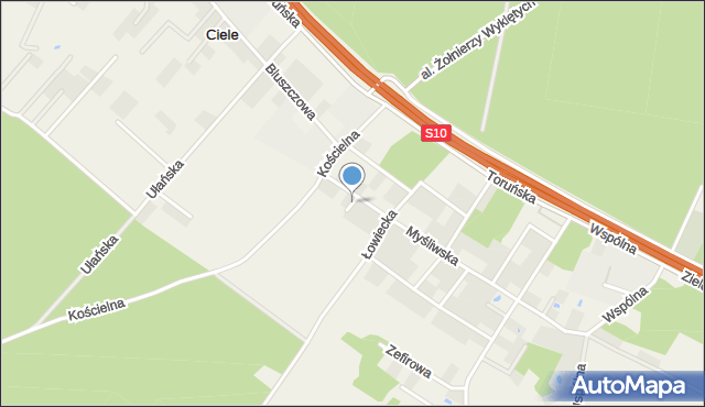 Ciele, Krótka, mapa Ciele