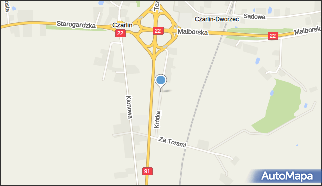 Czarlin, Krótka, mapa Czarlin