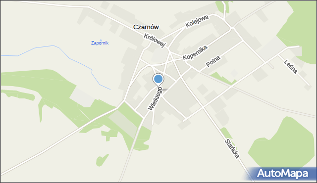 Czarnów gmina Górzyca, Króla Kazimierza Wielkiego, mapa Czarnów gmina Górzyca