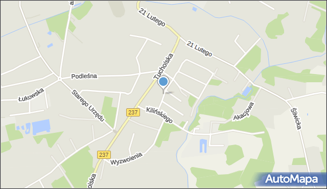 Czersk powiat chojnicki, Króla Władysława Łokietka, mapa Czersk powiat chojnicki