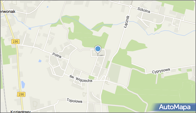 Czerwonak, Króla Kazimierza Wielkiego, mapa Czerwonak