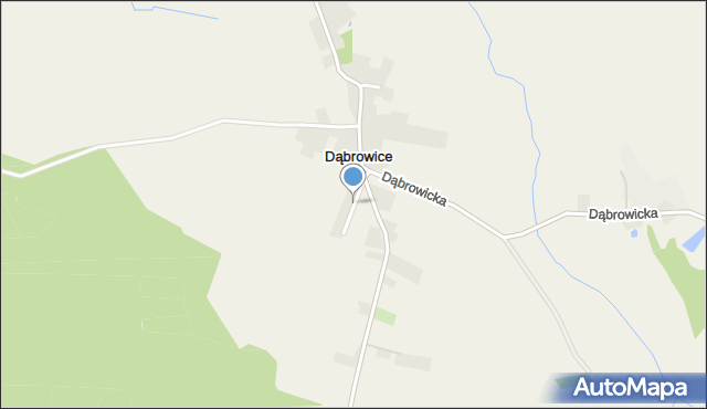 Dąbrowice gmina Chrząstowice, Krótka, mapa Dąbrowice gmina Chrząstowice