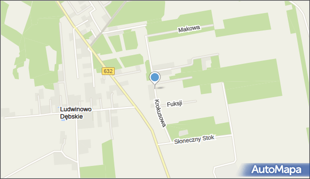 Dębe gmina Serock, Krokusowa, mapa Dębe gmina Serock