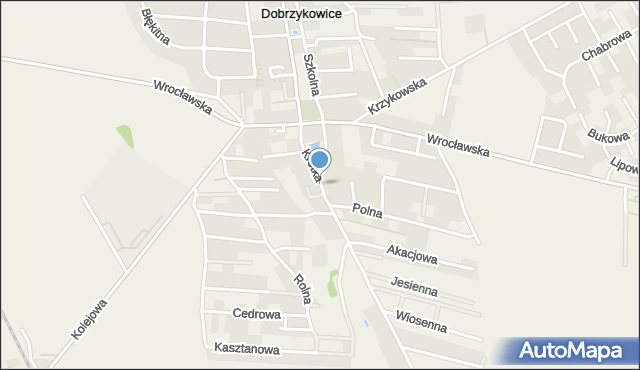 Dobrzykowice, Krótka, mapa Dobrzykowice