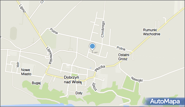 Dobrzyń nad Wisłą, Króla Władysława Łokietka, mapa Dobrzyń nad Wisłą