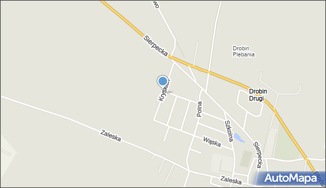Drobin, Kryskich, mapa Drobin