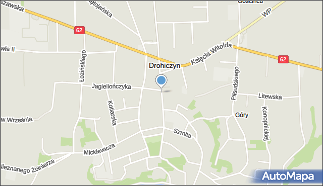 Drohiczyn, Kraszewskiego Józefa Ignacego, mapa Drohiczyn