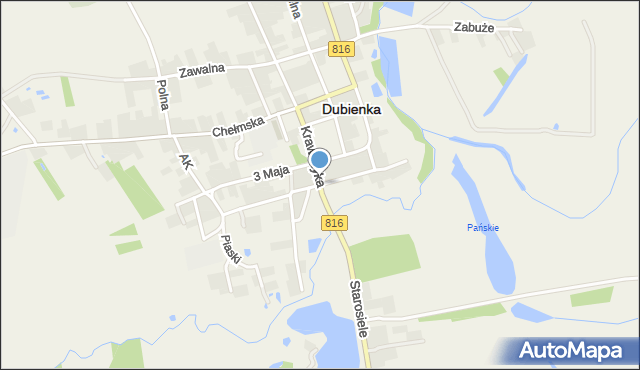 Dubienka, Krawczyka Bogusława, kmdr. ppor., mapa Dubienka