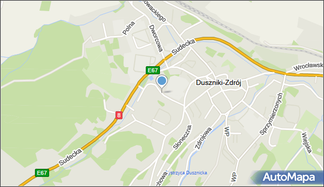 Duszniki-Zdrój, Krasińskiego Zygmunta, mapa Duszniki-Zdrój