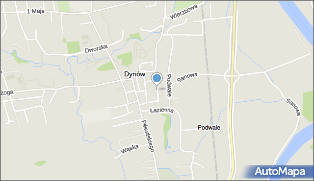 Dynów, Króla Kazimierza Wielkiego, mapa Dynów