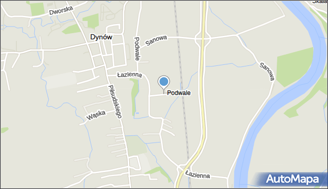 Dynów, Krótka, mapa Dynów