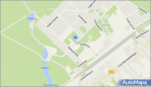 Garbatka-Letnisko, Krasickiego Ignacego, bp., mapa Garbatka-Letnisko