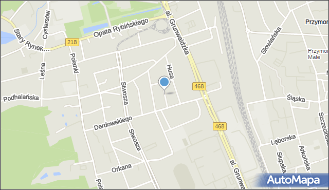 Gdańsk, Kręckiego Franciszka, mapa Gdańska