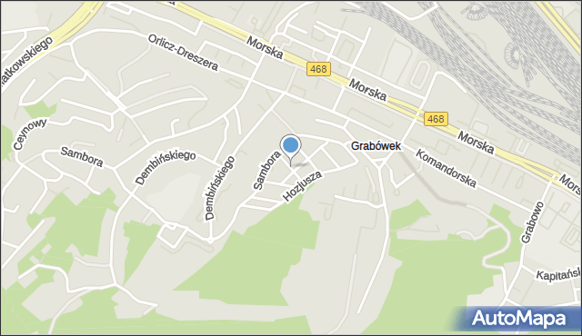 Gdynia, Krofeya Szymona, mapa Gdyni