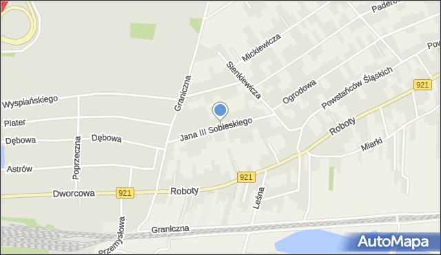 Gierałtowice powiat gliwicki, Króla Jana III Sobieskiego, mapa Gierałtowice powiat gliwicki