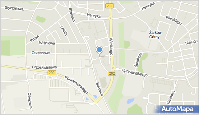 Głogów, Króla Władysława Łokietka, mapa Głogów