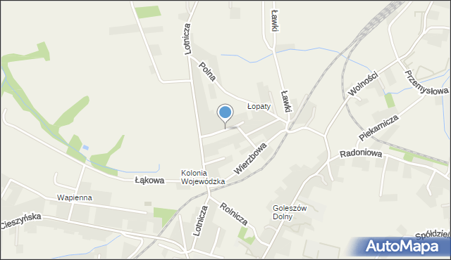 Goleszów powiat cieszyński, Krzywa, mapa Goleszów powiat cieszyński