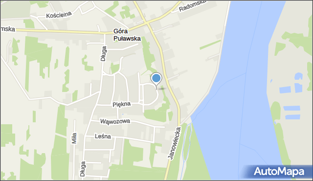 Góra Puławska, Krzywe Koło, mapa Góra Puławska